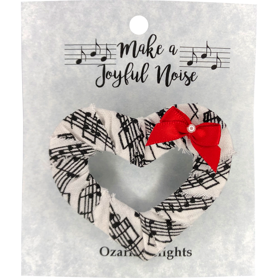 Music Wrapped Heart Pin