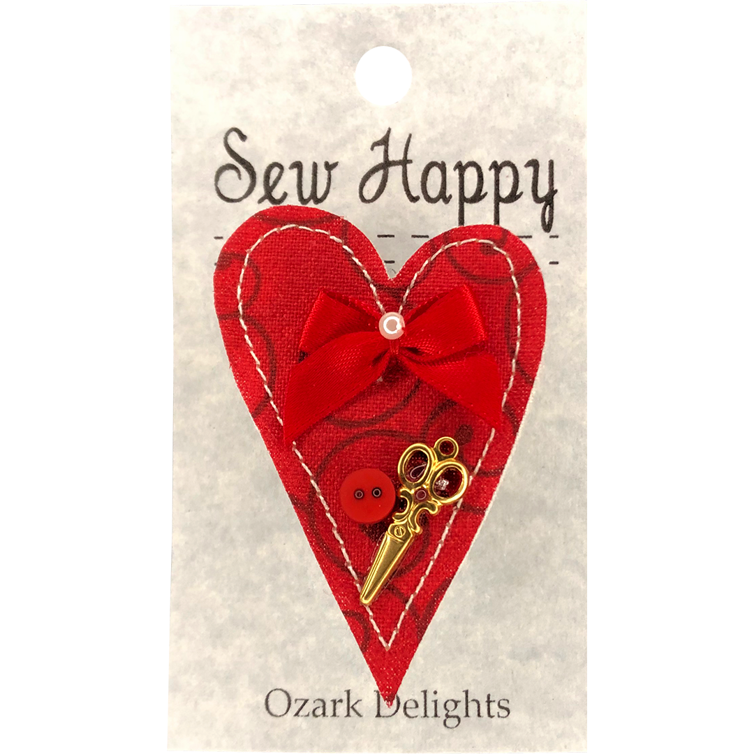 Sew Happy Heart Pin